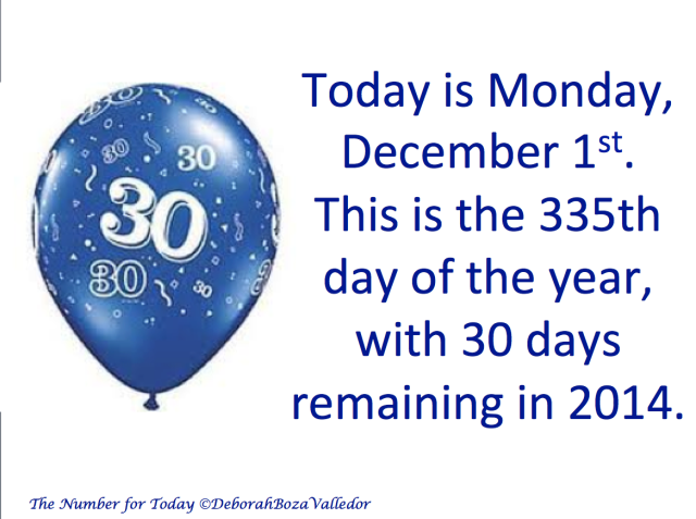 The number for today is 30